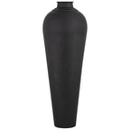 Matt Black Large Hammered Vase With Lid - Matt Black Decorative Vase - Vases - British D'sire