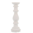 Matt White Large Ceramic Column Candle Holder - Candle Holders - British D'sire