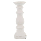 Matt White Small Ceramic Column Candle Holder - Candle Holder - British D'sire