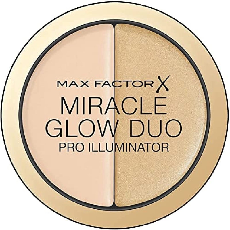 Max Factor - Creamy Highlighter Miracle Glow Duo Pro Illuminator, 10 - Light - Highlighter - British D'sire