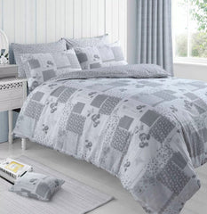 Maya Grey Duvet Cover Bedding Set + Pillowcase
