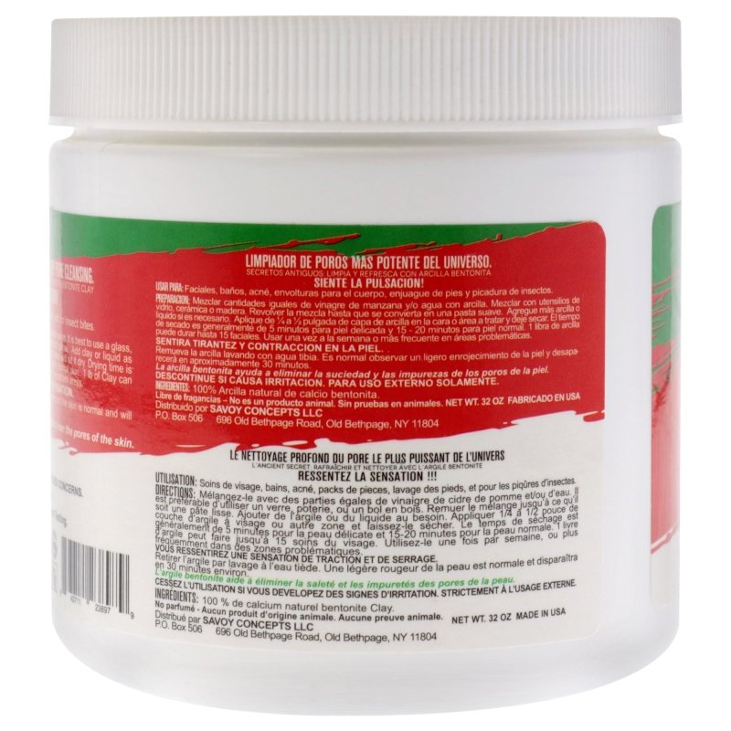Mayan Magic Mud - Powerful Deep Pore Cleansing Clay for Unisex - 16 oz Cleanser - Cleanser - British D'sire