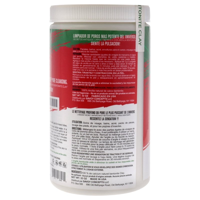 Mayan Magic Mud - Powerful Deep Pore Cleansing Clay for Unisex - 32 oz Cleanser - Cleanser - British D'sire