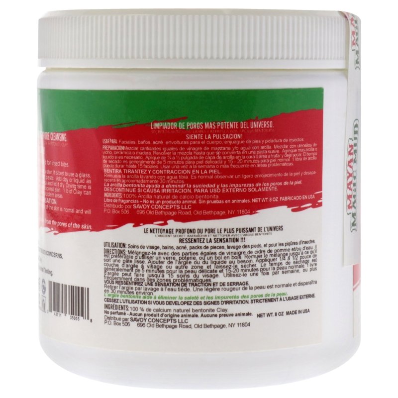 Mayan Magic Mud - Powerful Deep Pore Cleansing Clay for Unisex - 8 oz Cleanser Secondary image