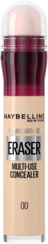 Maybelline Concealer Instant Anti Age Eraser Eye, Dark Circles and Blemish, Ultra Blendable Formula Dermatologist Tested & Suitable for Sensitive Skin 00 Ivory - Concealer - British D'sire Main image
