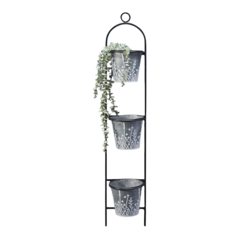 Meadow Wall Planter with Three Pots (113cm) - Plant Pot - British D'sire Main image
