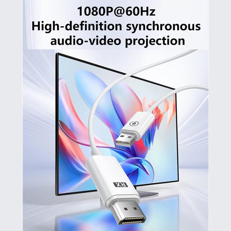 Measy AM18051 HDMI Wireless Transmitter Receiver Screen Mirroring Cable(White) - British D'sire