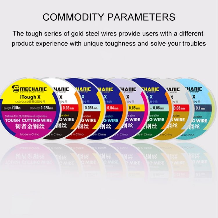 MECHANIC iTough X 200M 0.1MM LCD OLED Screen Cutting Wire - British D'sire