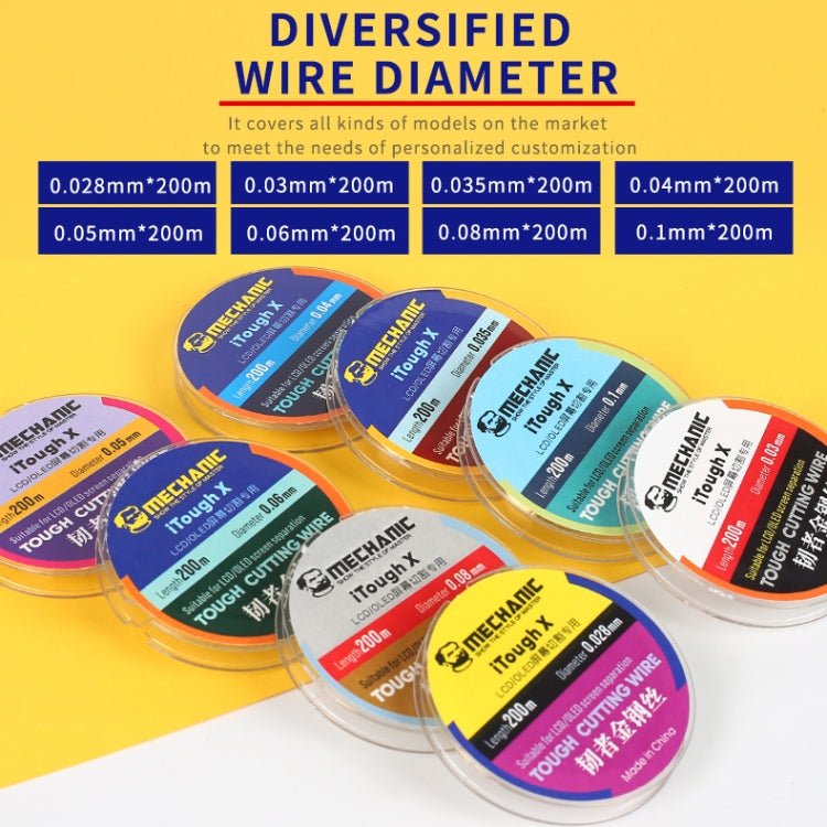 MECHANIC iTough X 200M 0.1MM LCD OLED Screen Cutting Wire - British D'sire