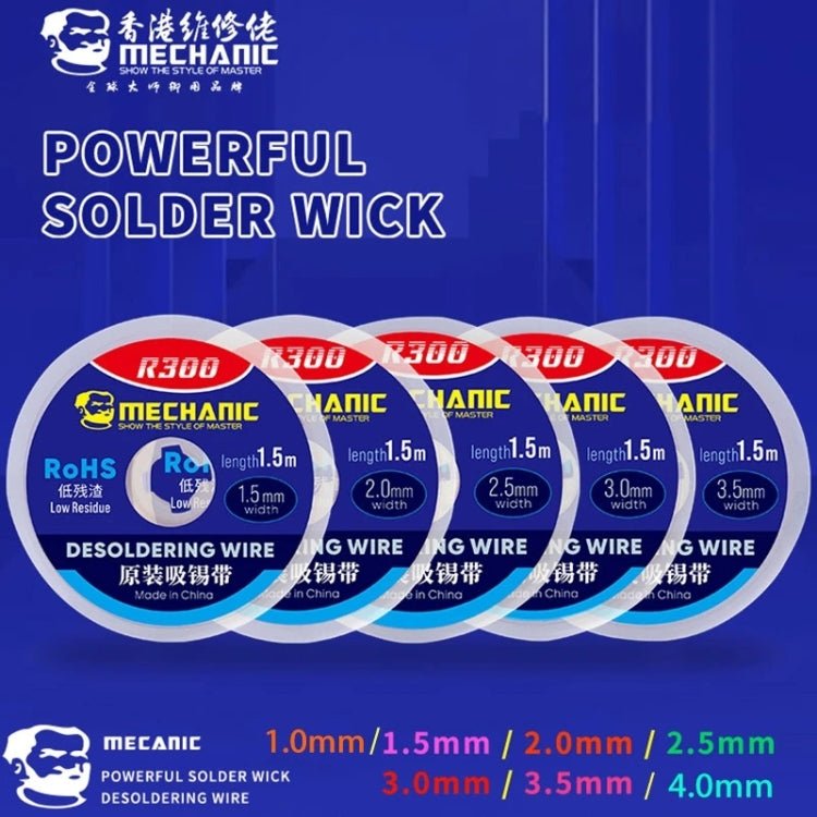 MECHANIC R300 1.5M 1.5MM Suction Tin Wire - British D'sire