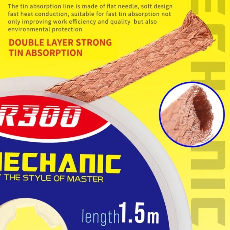 MECHANIC R300 1.5M 2.5MM Suction Tin Wire - British D'sire