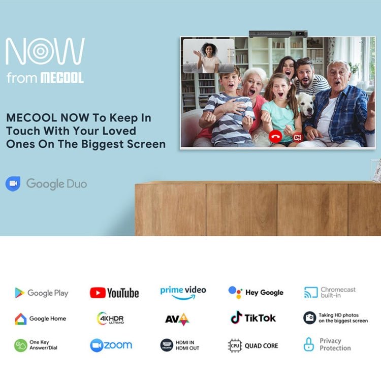 MECOOL KA2 Video Calling on TV Android 10.0 Smart TV Box with Remote Control, Amlogic S905X4 Quad Core Cortex A35, 4GB+64GB, Dual-Band / Ethernet / Camera(UK Plug) Secondary image