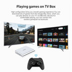 MECOOL KM2 Plus Android 11 Dual - band WiFi Smart Voice TV Box 4GB+32GB, EU Plug(White) - British D'sire