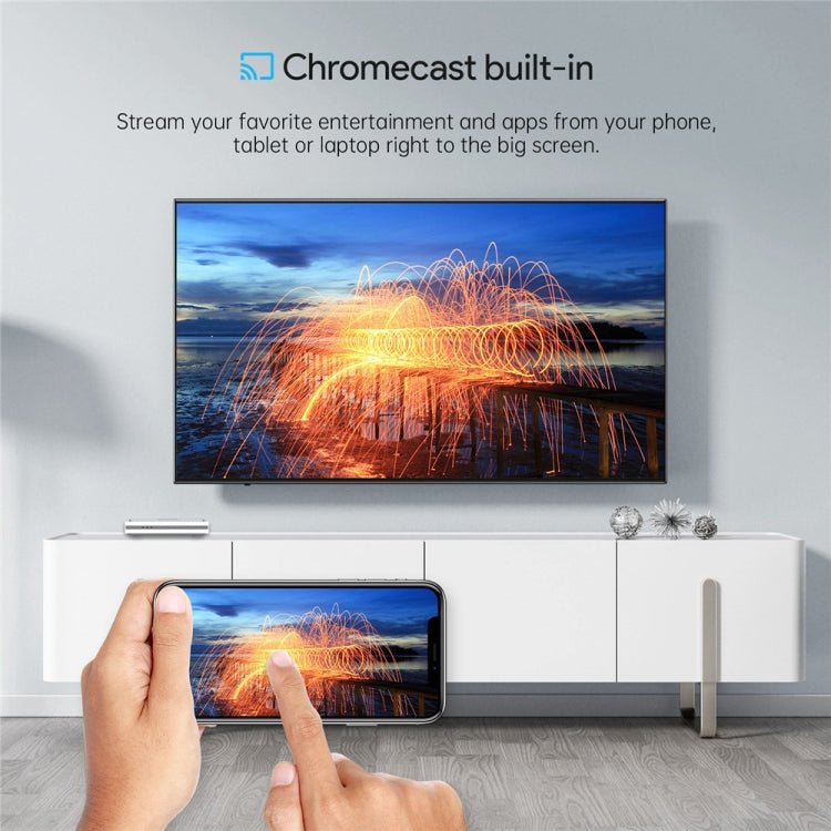 MECOOL KM2 Plus Android 11 Dual - band WiFi Smart Voice TV Box 4GB+32GB, EU Plug(White) - British D'sire
