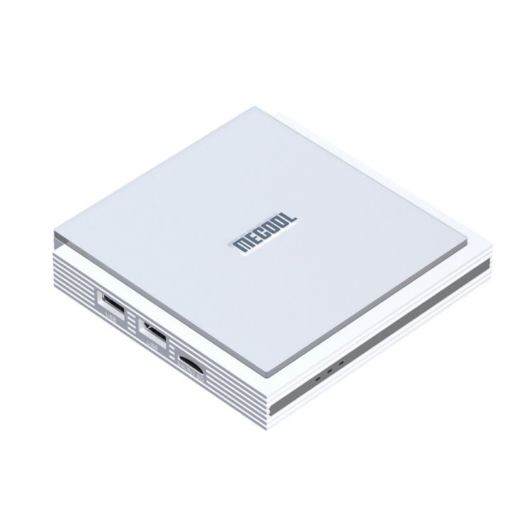 MECOOL KM2 Plus Android 11 Dual - band WiFi Smart Voice TV Box 4GB+32GB, EU Plug(White) - British D'sire