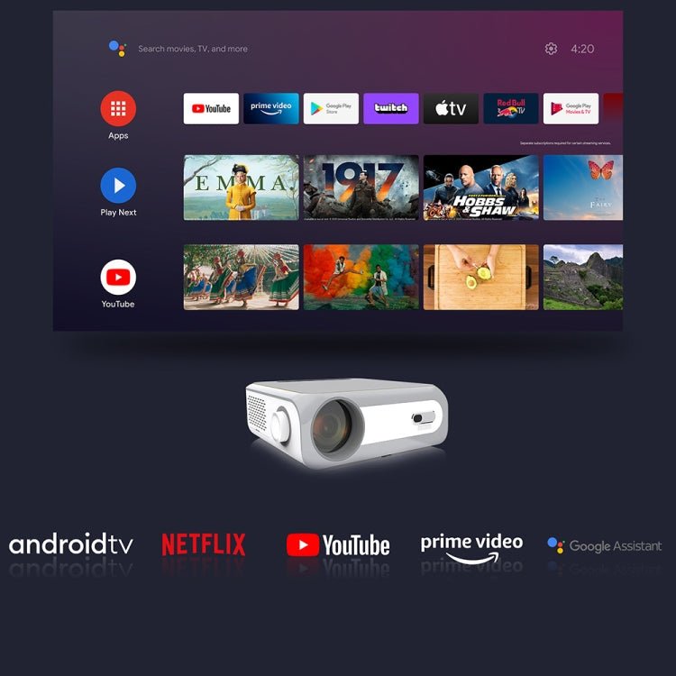 MECOOL KP1 1920x1080P 700ANSI Lumens Portable Mini LCD Smart Projector(AU Plug) - British D'sire