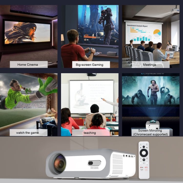MECOOL KP1 1920x1080P 700ANSI Lumens Portable Mini LCD Smart Projector(AU Plug) - British D'sire