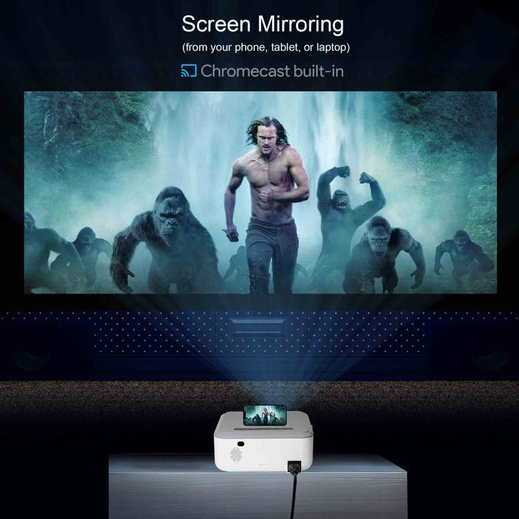 MECOOL KP1 1920x1080P 700ANSI Lumens Portable Mini LCD Smart Projector(US Plug) - British D'sire