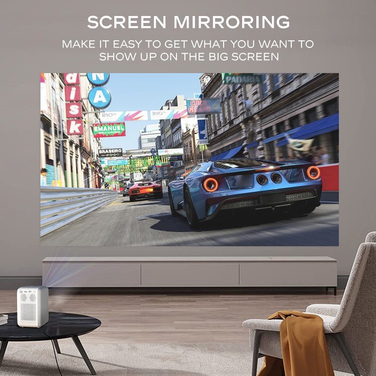 MECOOL KP2 1920x1080P 600ANSI Lumens Portable Mini LED Smart Projector(UK Plug) - British D'sire