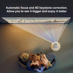 MECOOL KP2 1920x1080P 600ANSI Lumens Portable Mini LED Smart Projector(US Plug) - British D'sire