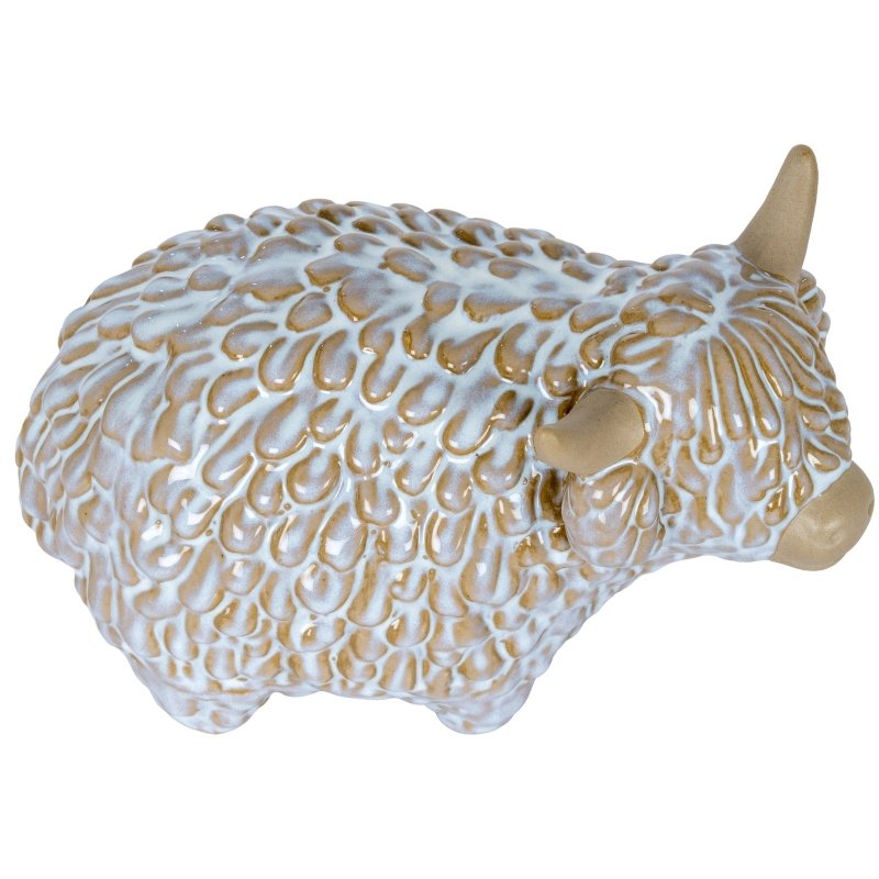 Medium Alora Ceramic Highland Cow - Figurines - British D'sire