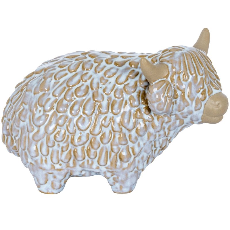 Medium Alora Ceramic Highland Cow - Figurines - British D'sire