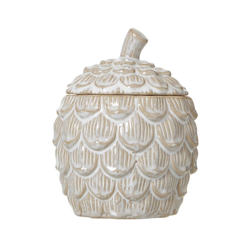 Medium Ceramic Pine Cone Trinket Dish With Lid - Bowls & Dishes - British D'sire