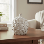 Medium Ceramic Pine Cone Trinket Dish With Lid - Bowls & Dishes - British D'sire