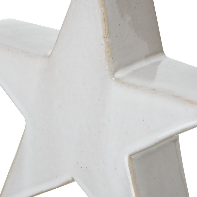 Medium Ceramic Standing Star Decoration - Christmas Decor - British D'sire
