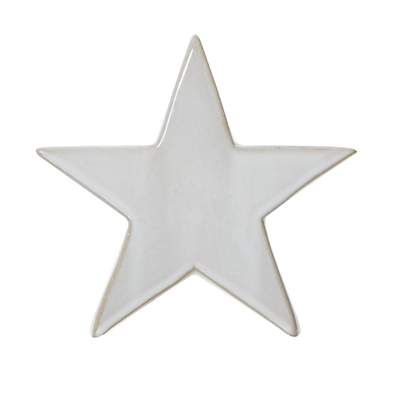 Medium Ceramic Standing Star Decoration - Christmas Decor - British D'sire
