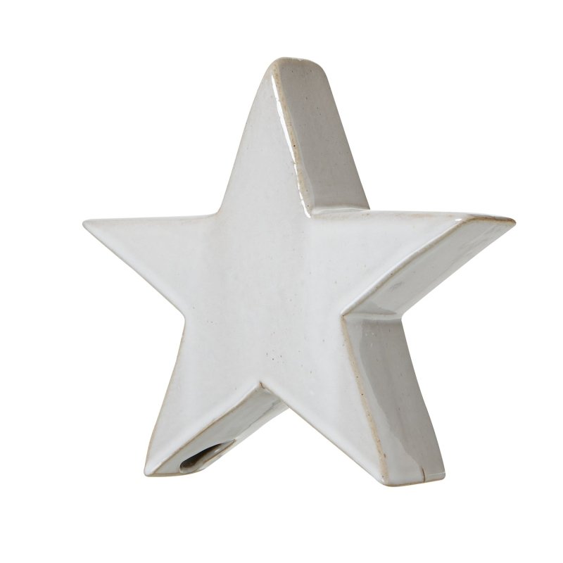 Medium Ceramic Standing Star Decoration - Christmas Decor - British D'sire