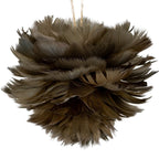Medium Fawn Feather Ball Decoration - Christmas Decor - British D'sire