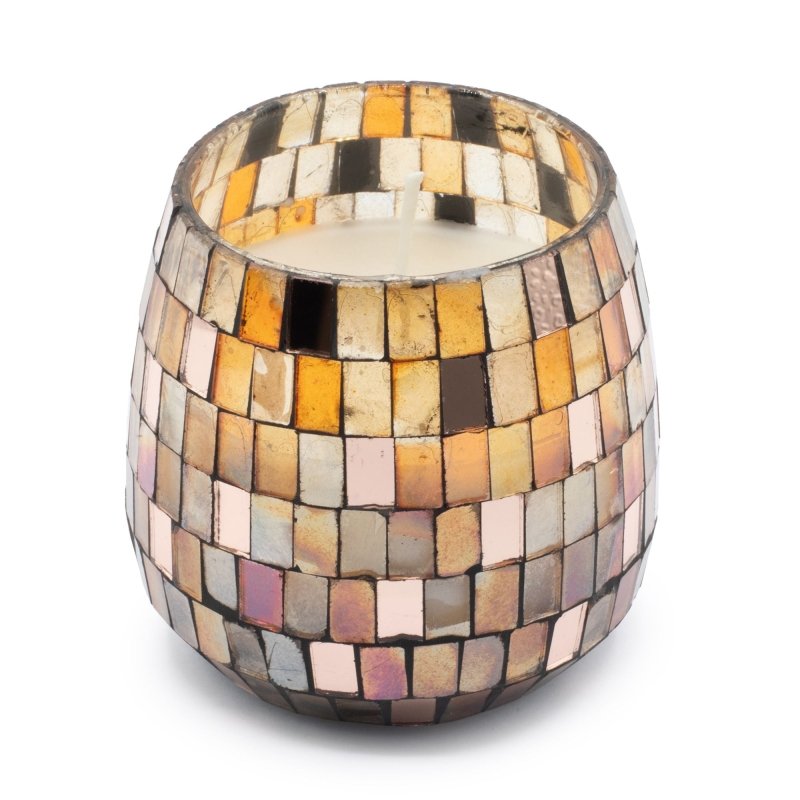 Medium Glass Jar Candles - Amber Mosaic - Glass Jar Candles - British D'sire Main image