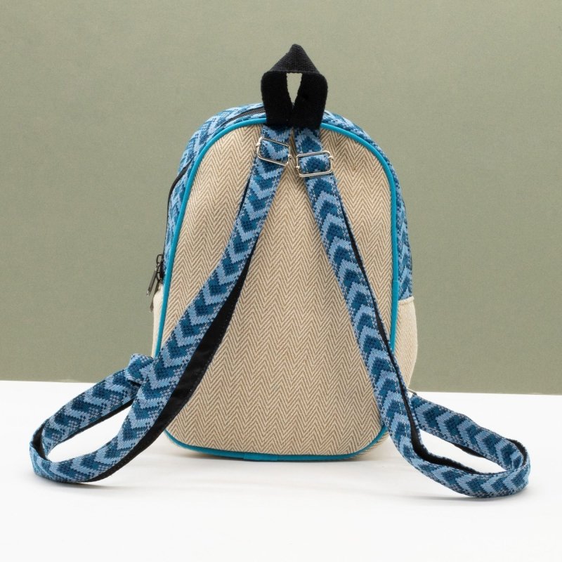 Medium Kathmandu Backpack – Dhaka Design - Pure Hemp and Cotton Bags - British D'sire
