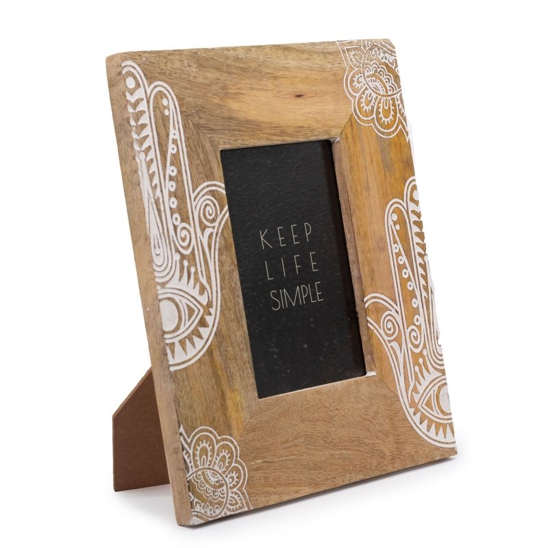 Medium Mango Wood Picture Framel (For 10X15cm) 26X20X2cm - Hansa - White - Picture Frames - British D'sire Main image