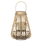 Medium Peardrop Wicker Lantern With Glass Holder - Lanterns - British D'sire