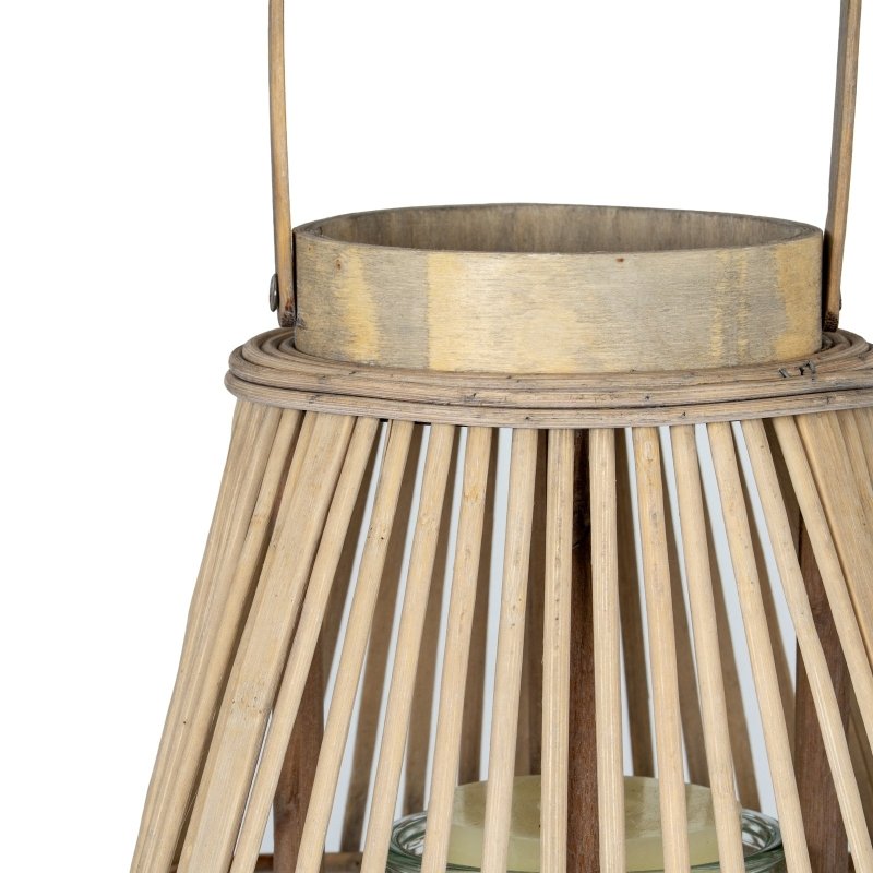 Medium Peardrop Wicker Lantern With Glass Holder - Lanterns - British D'sire