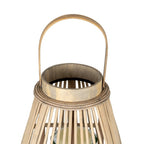 Medium Peardrop Wicker Lantern With Glass Holder - Lanterns - British D'sire