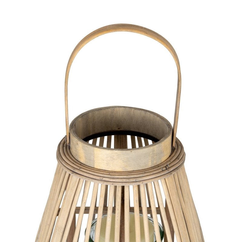 Medium Peardrop Wicker Lantern With Glass Holder - Lanterns - British D'sire