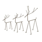 Medium Rustic Metal Reindeer On Stand - Christmas Decor - British D'sire