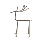 Medium Rustic Metal Reindeer On Stand - Christmas Decor - British D'sire