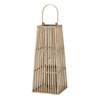Medium Silo Wicker Lantern With Glass Holder - Lanterns - British D'sire