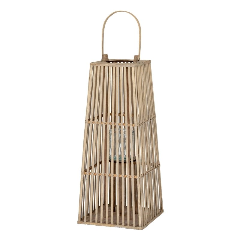 Medium Silo Wicker Lantern With Glass Holder - Lanterns - British D'sire