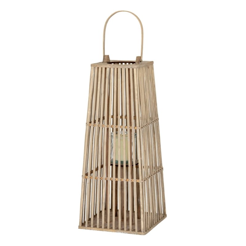 Medium Silo Wicker Lantern With Glass Holder - Lanterns - British D'sire
