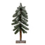 Medium Snowy Pine Tree On Wooden Stand - Christmas Decor - British D'sire
