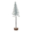 Medium Snowy Spindle Tree In Wood Log Christmas Decoration - Christmas Decor - British D'sire