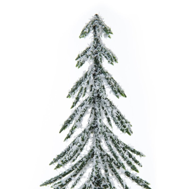 Medium Snowy Spindle Tree In Wood Log Christmas Decoration - Christmas Decor - British D'sire