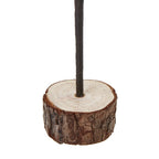 Medium Snowy Spindle Tree In Wood Log Christmas Decoration - Christmas Decor - British D'sire