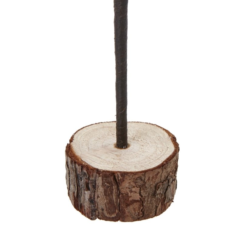Medium Snowy Spindle Tree In Wood Log Christmas Decoration - Christmas Decor - British D'sire