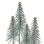 Medium Snowy Spindle Tree Quad In Wood Log - Christmas Decor - British D'sire